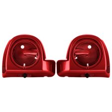 Redline Red Lower Vented Fairing Speaker Pod Mounts rushmore style for Harley Touring motorcycles from HOGWORKZ pair