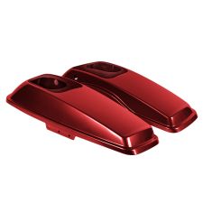 Redline Red Harley® Touring Saddlebag Speaker Lids from HOGWORKZ® angle