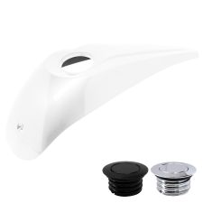 Stone Washed White Pearl Low Profile Tank Topper™️ Dash Console for Harley-Davidson® Touring from HOGWORKZ