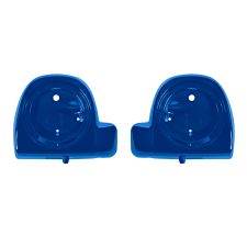 Superior Blue Lower Vented Fairing Speaker Pod Mounts rushmore style for Harley Touring motorcycles from HOGWORKZ