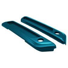 Tahitian Teal Saddlebag Latch Covers for Harley® Touring from HOGWORKZ angle