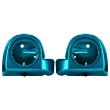 Tahitian Teal Lower Vented Fairing Speaker Pod Mounts rushmore style for Harley Touring motorcycles from HOGWORKZ