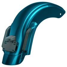 Tahitian Teal Harley® CVO Touring Stretched Rear Fender System angle
