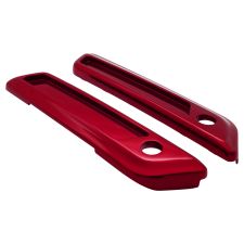 Velocity Red Sunglo Saddlebag Latch Covers for Harley® Touring from HOGWORKZ angle