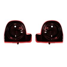 Velocity Red Sunglo Lower Vented Fairing Speaker Pod Mounts rushmore style for Harley Touring motorcycles from HOGWORKZ