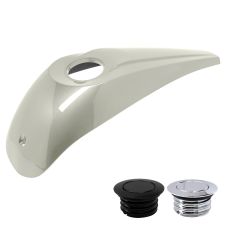 White Sand Pearl Low Profile Tank Topper™️ Dash Console for Harley-Davidson® Touring from HOGWORKZ