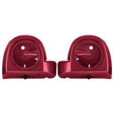 wicked red Denim Lower Vented Fairing Speaker Pod Mounts rushmore style for Harley® Touring motorcycles from HOGWORKZ® pair