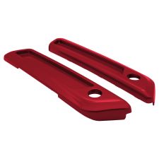 Wicked Red Saddlebag Latch Covers for Harley® Touring from HOGWORKZ angle