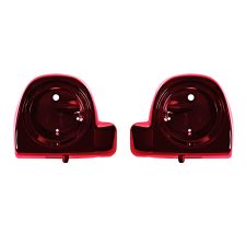 Wicked Red Lower Vented Fairing Speaker Pod Mounts rushmore style for Harley Touring motorcycles from HOGWORKZ