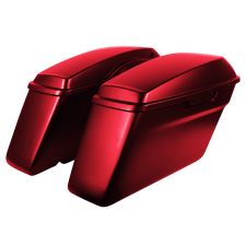 Wicked Red Harley Touring Standard Saddlebags from HOGWORKZ angle
