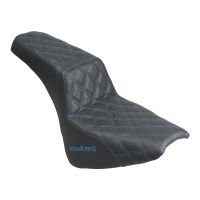 Rise Up Seat for Harley® Street Bob FXBB / Standard FXST with Blue Stitch from HOGWORKZ front