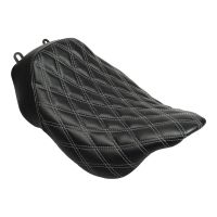 Alpha Solo Seat for Harley® Touring with Diamond / Silver Stitch from HOGWORKZ