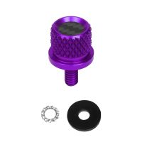 Purple Carbon Fiber 1/4" Knurled Seat Bolt / Screw Kit for Harley-Davidson® from HOGWORKZ kit