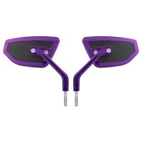 Purple HOGWORKZ&reg; Anodized Performance Mirrors w/ Carbon Inlay