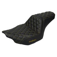 Rise Up Seat for Harley® Touring Diamond / Gold Stitch from HOGWORKZ