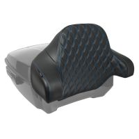 HOGWORKZ&reg; Diamond Stitched King Tour Pack Backrest Pad - Blue Stitching