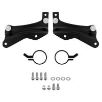 HOGWORKZ&reg; Black 4-Point Docking Hardware Remote Reservoir Mounts for Harley&reg; Touring