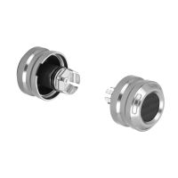 Silver Anodized Front Axle Covers for Harley&reg; Softail w/ Upright Forks
