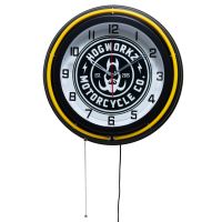 HOGWORKZ® Yellow Neon Garage Clock 
