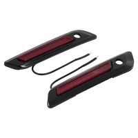 HOGWORKZ&reg; Red and Black LED Saddlebag Latch Coverz for Harley&reg; Touring