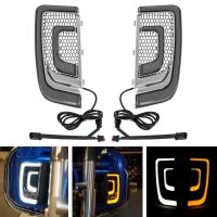 HOGWORKZ&reg; Chrome Lumipro Lower Vented Fairing LEDs for Harley&reg; Softail
