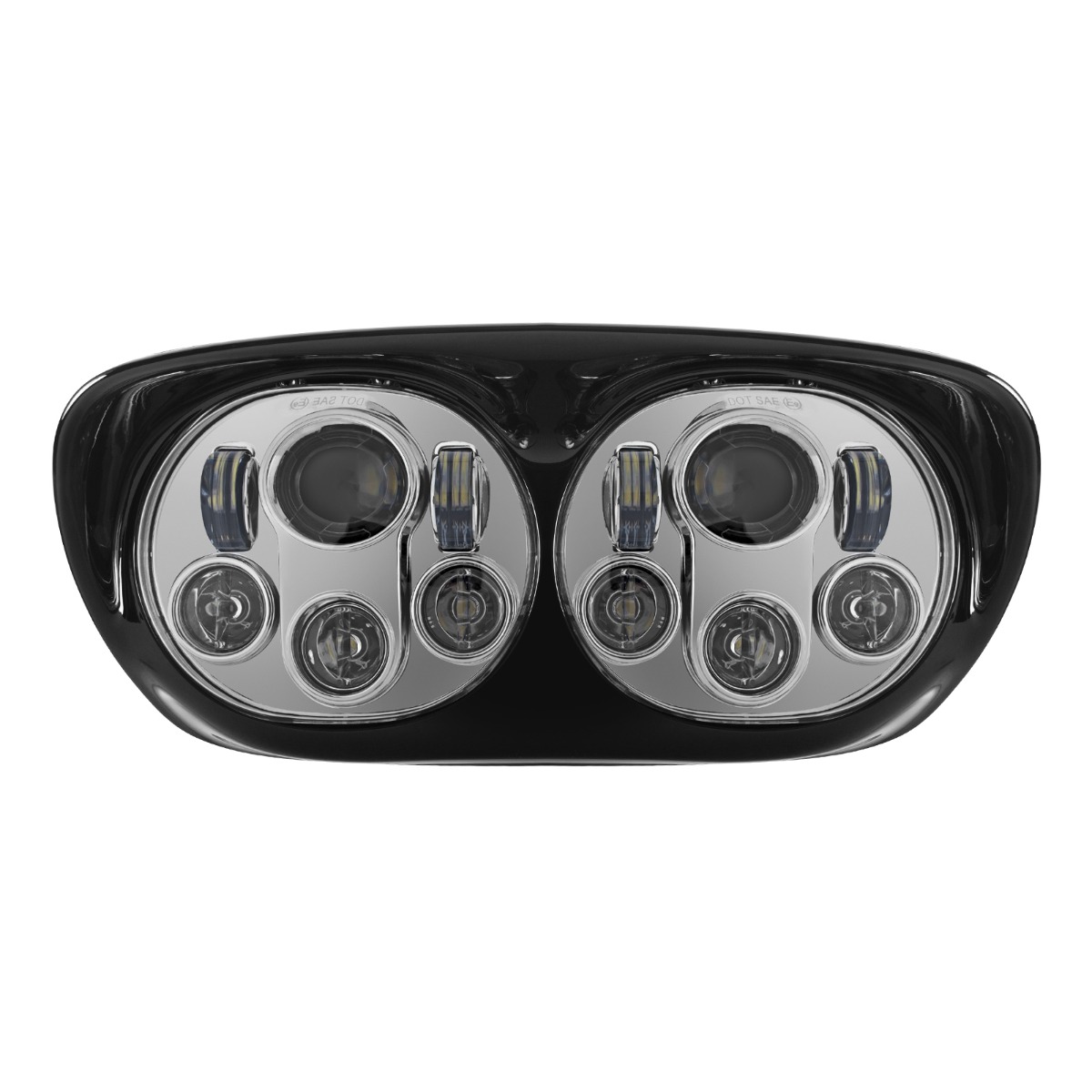 Funlove Chrome Daymaker Dual 5.75 LED Headlight for Harley Davidson Road Glide